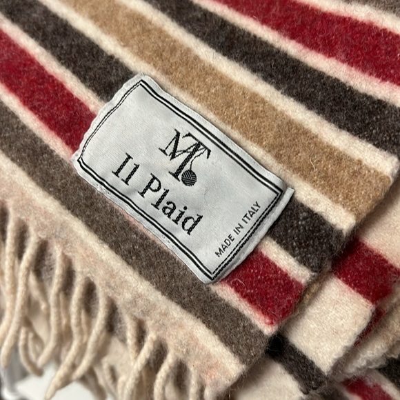 MT L 1 plaidThrow  blanket Wool - Picture 2 of 3